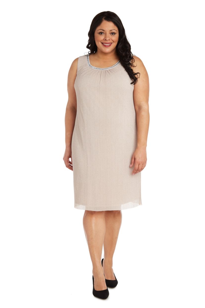 2Pc Fly Away 3 4 Sleeve Jacket Dress W  Jewel Neckline