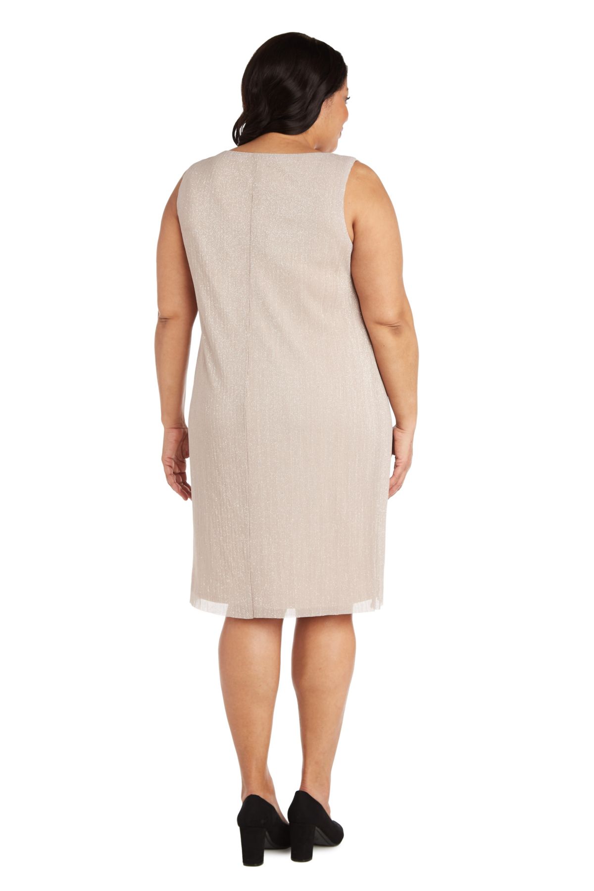 2Pc Fly Away 3 4 Sleeve Jacket Dress W  Jewel Neckline