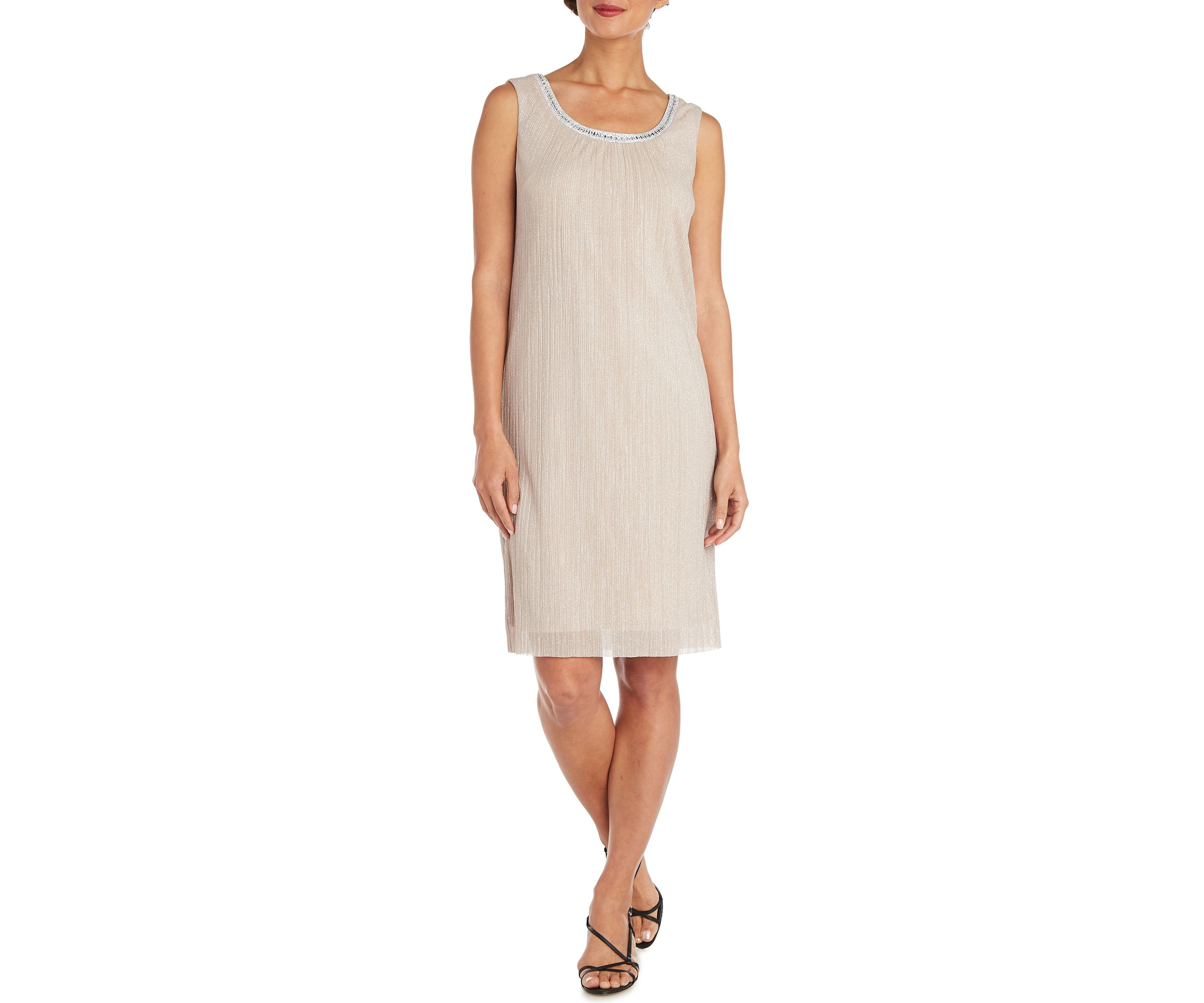 2Pc Fly Away 3 4 Sleeve Jacket Dress W  Jewel Neckline