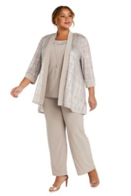 R & M Richards 3Pc Banded 3 4 Sleeve Fly Away Jacket Pant Set | belk