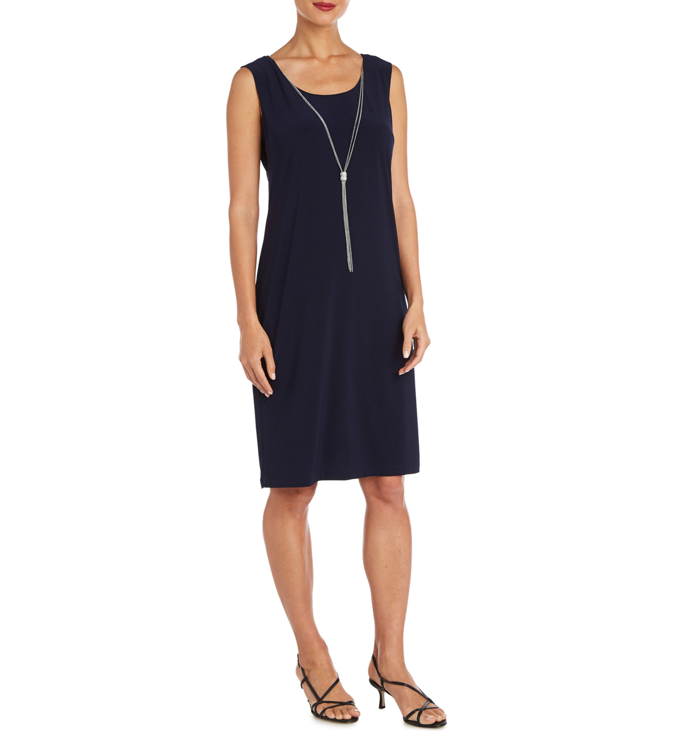Womens 3/4 Sleeve Navy Jacket Dress