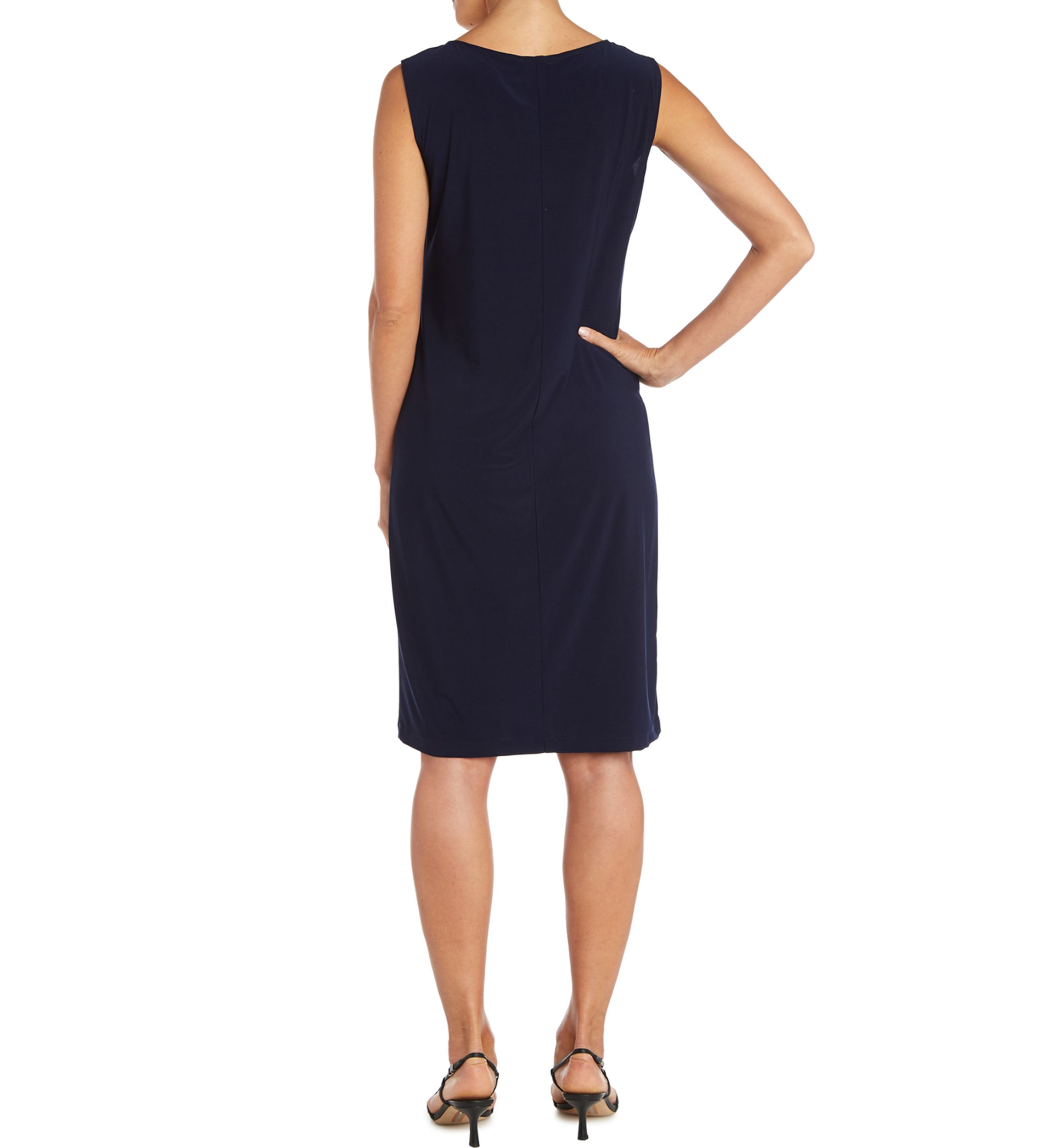Womens 3/4 Sleeve Navy Jacket Dress