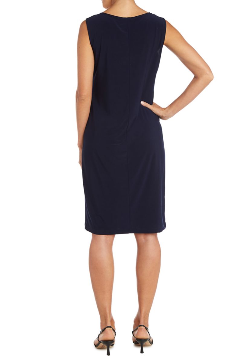 Womens 3/4 Sleeve Navy Jacket Dress