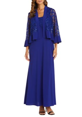 R & M Richards 2Pc Flyaway Sleeve And Empire Waist Jacket Dress | belk