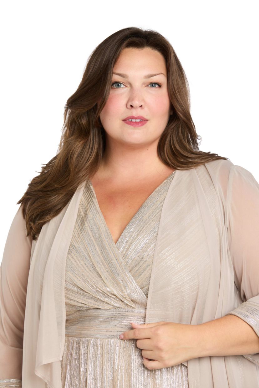 Long Foil Jacket Dress