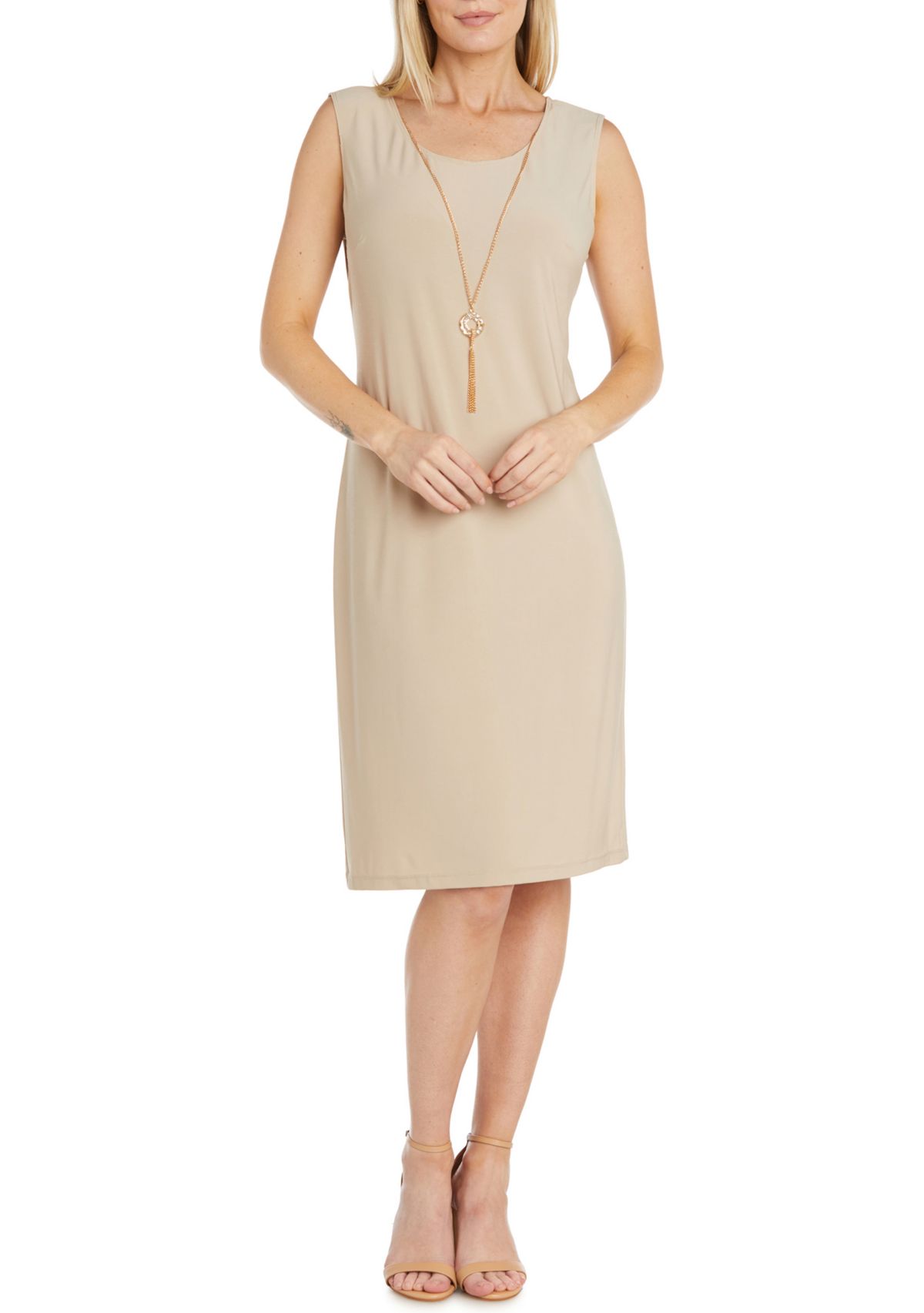 Womens 3/4 Sleeve Solid A-Line Jacket Dress