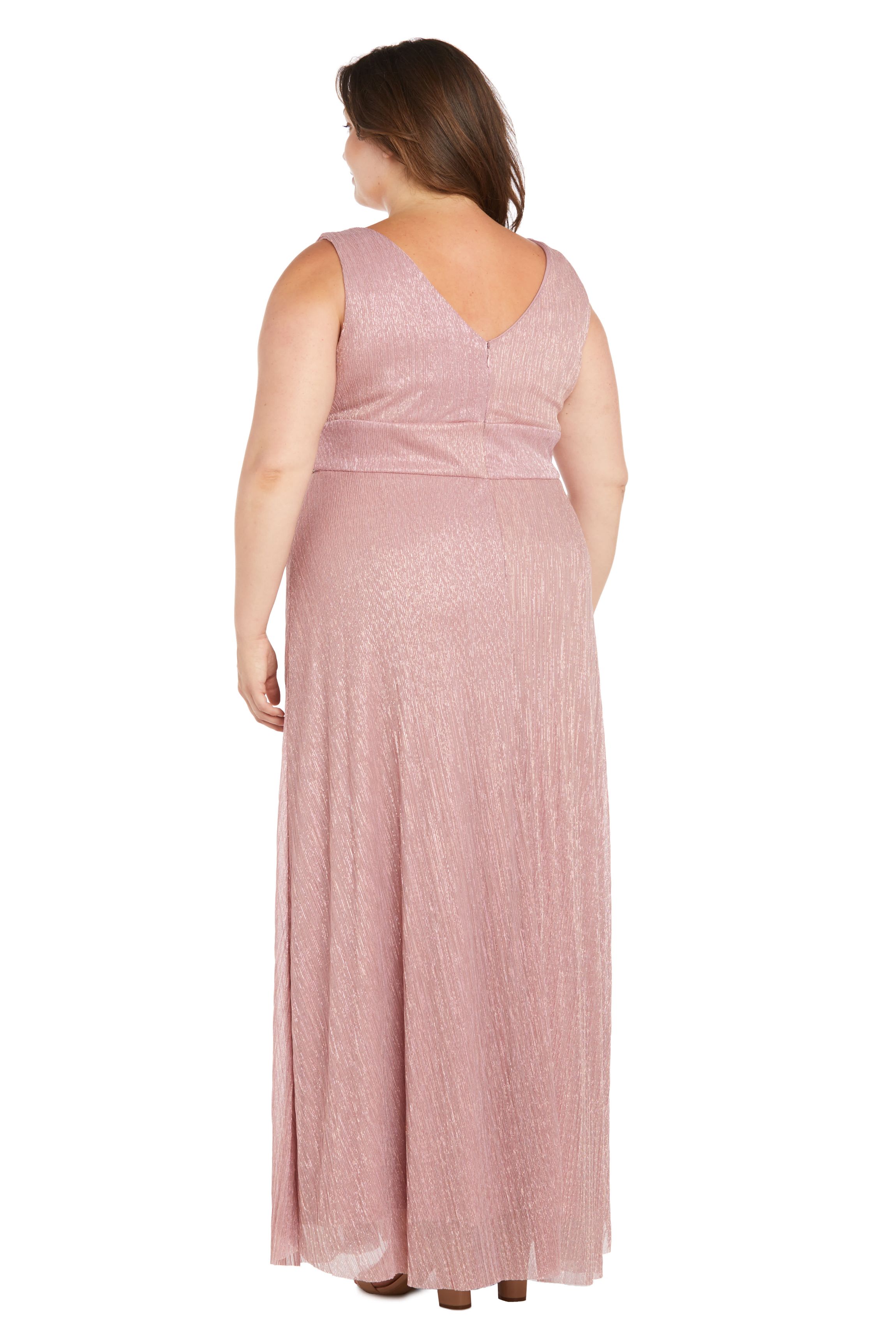 Long Vneck gown with Double Rhinestone Waist Detail