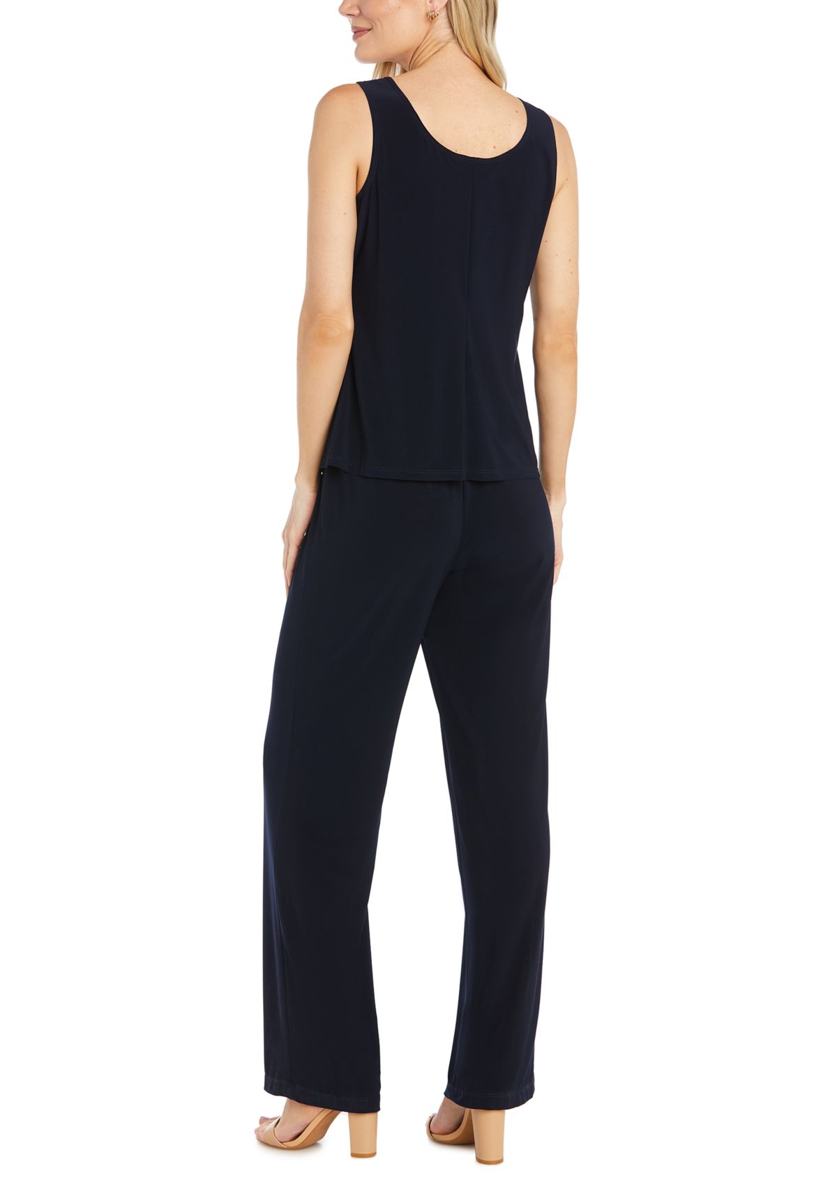 Womens Scoop Neck Chiffon Pantset