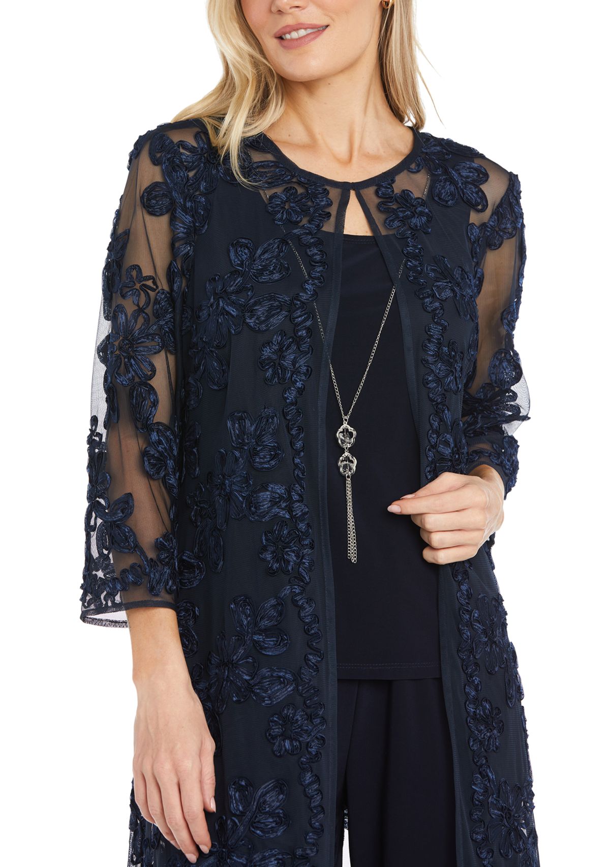 Womens Scoop Neck Chiffon Pantset