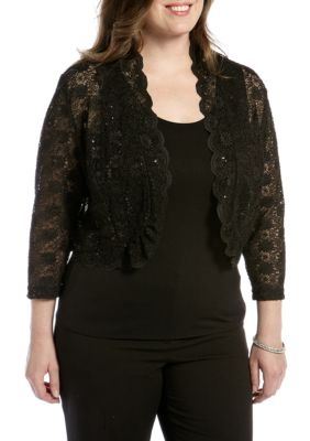 Rm Richards Plus Size Long Sleeve Lace Shrug Belk 