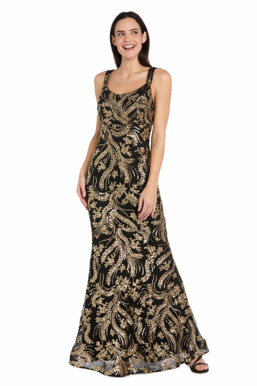 r and m richards evening dresses Chiffon evening gown, embroidered bodice, beaded evening dress, voluminous  bell sleeves, sheer mesh neckline, sleeveless back evening gown, flowy  floor-length skirt, transparent chiffon dress, elegant formal gown,  lightweight chiffon evening wear, gala