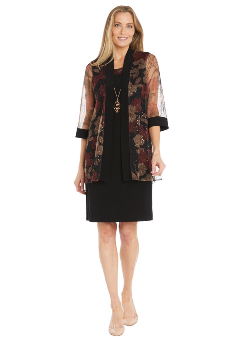 Womens Sequin Print Jacket Dress