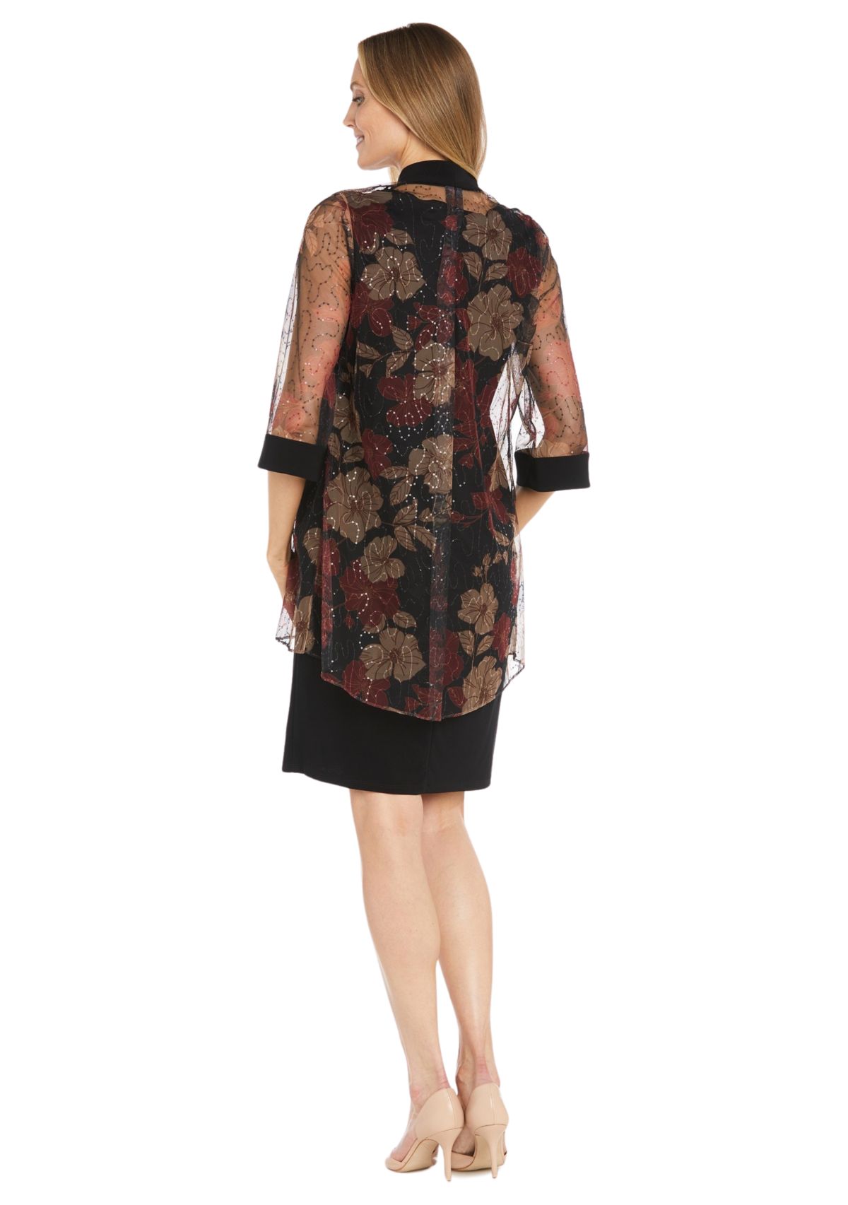 Womens Sequin Print Jacket Dress