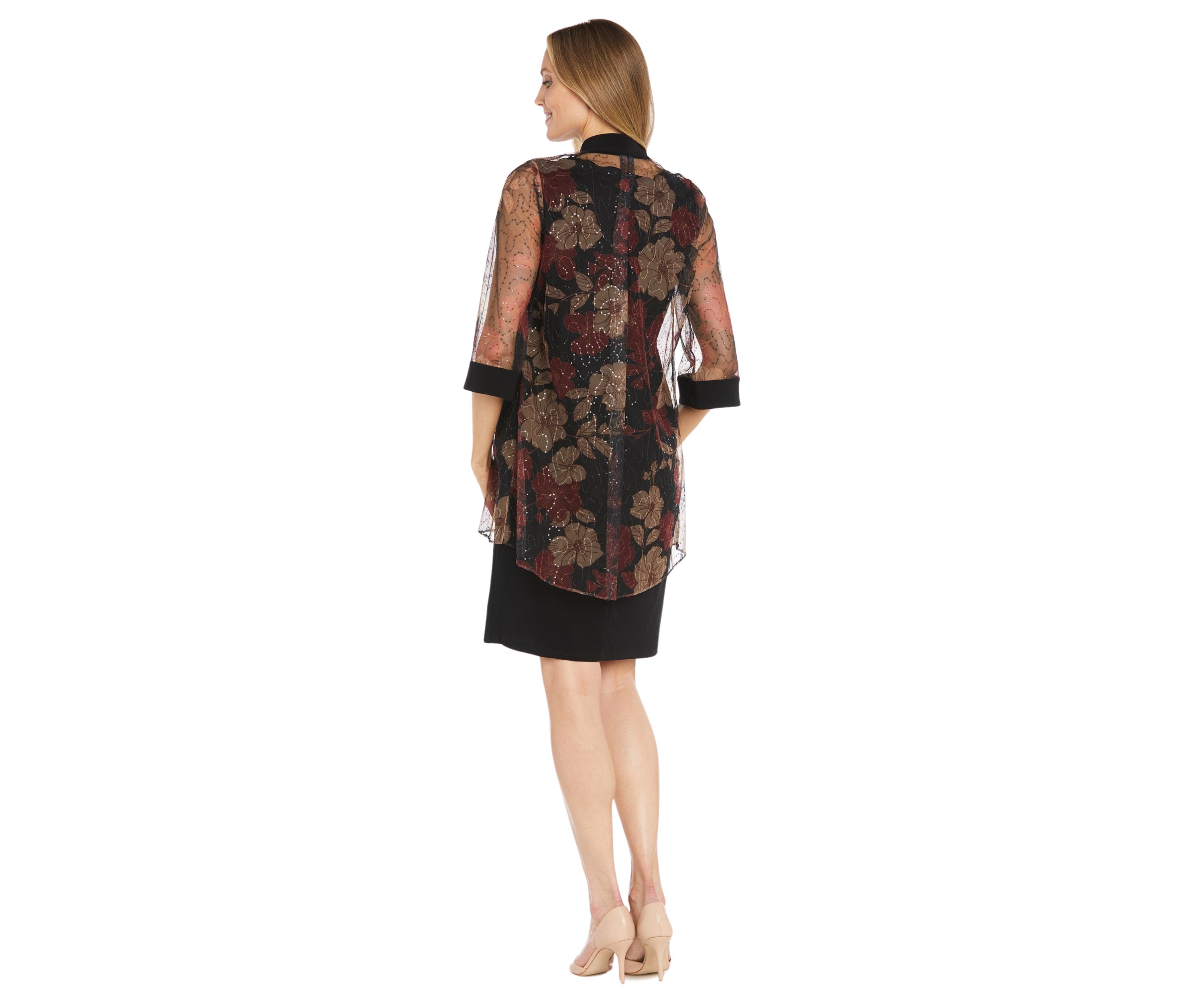 Womens Sequin Print Jacket Dress