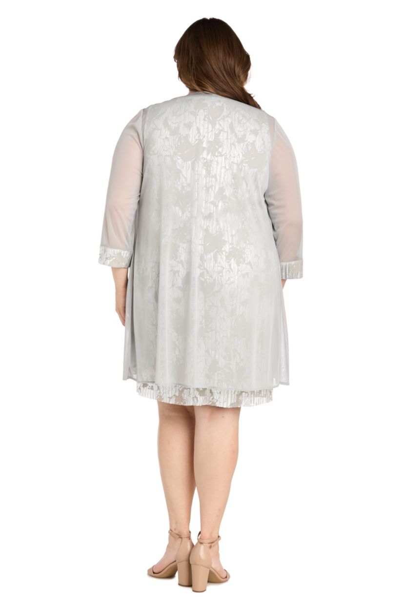 2pc Foil Matte Jacket Dress