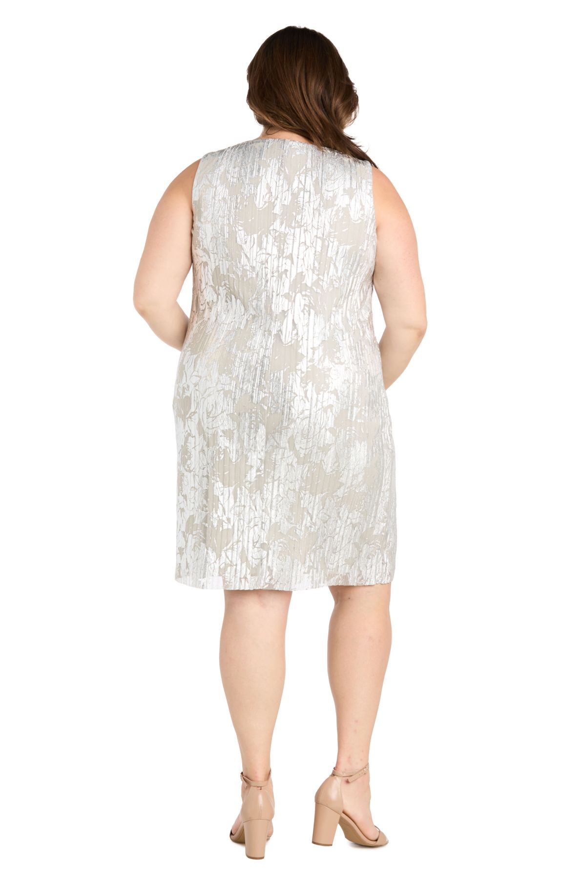 2pc Foil Matte Jacket Dress