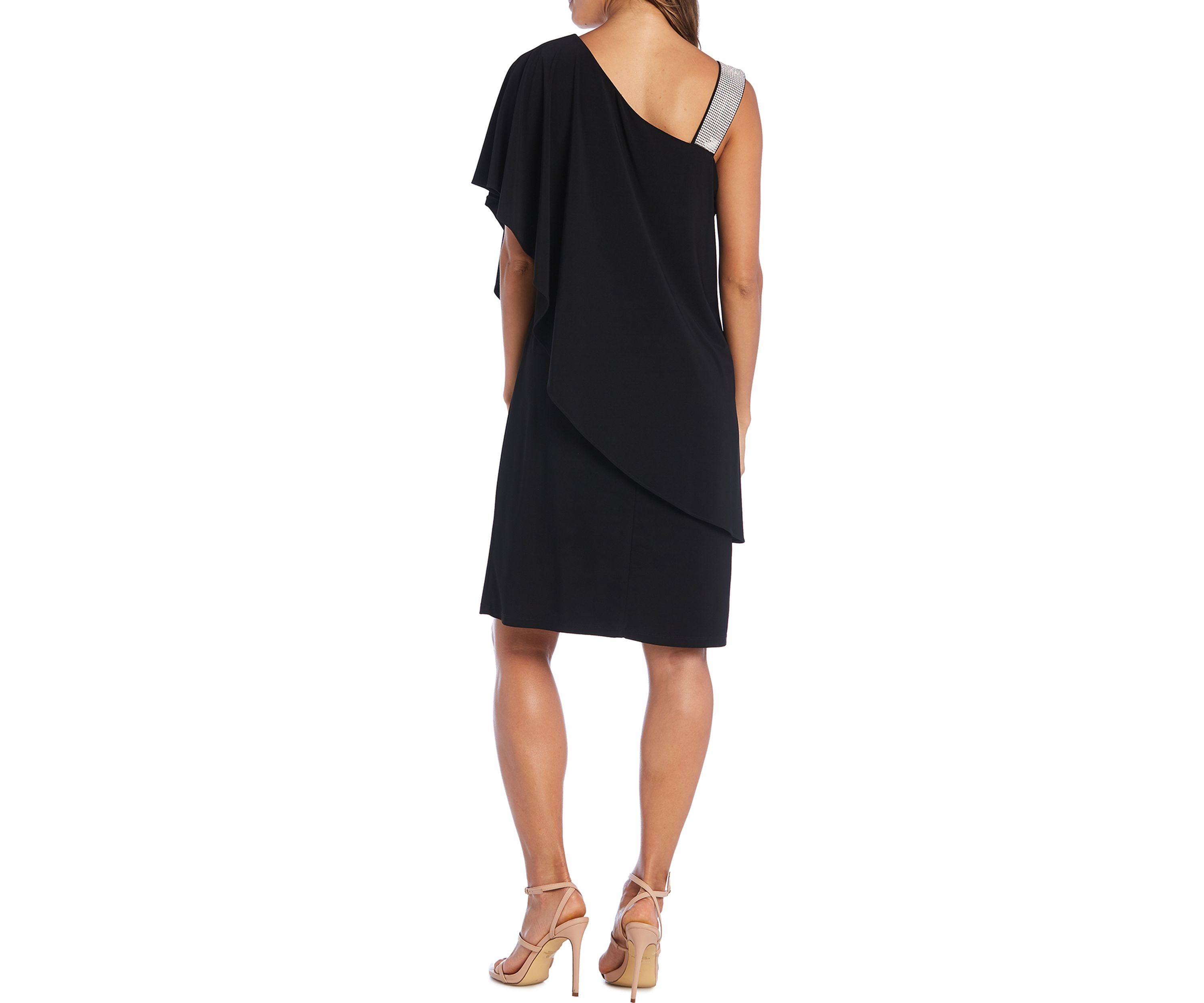 Womens Asymmetric Knee-Length Dress