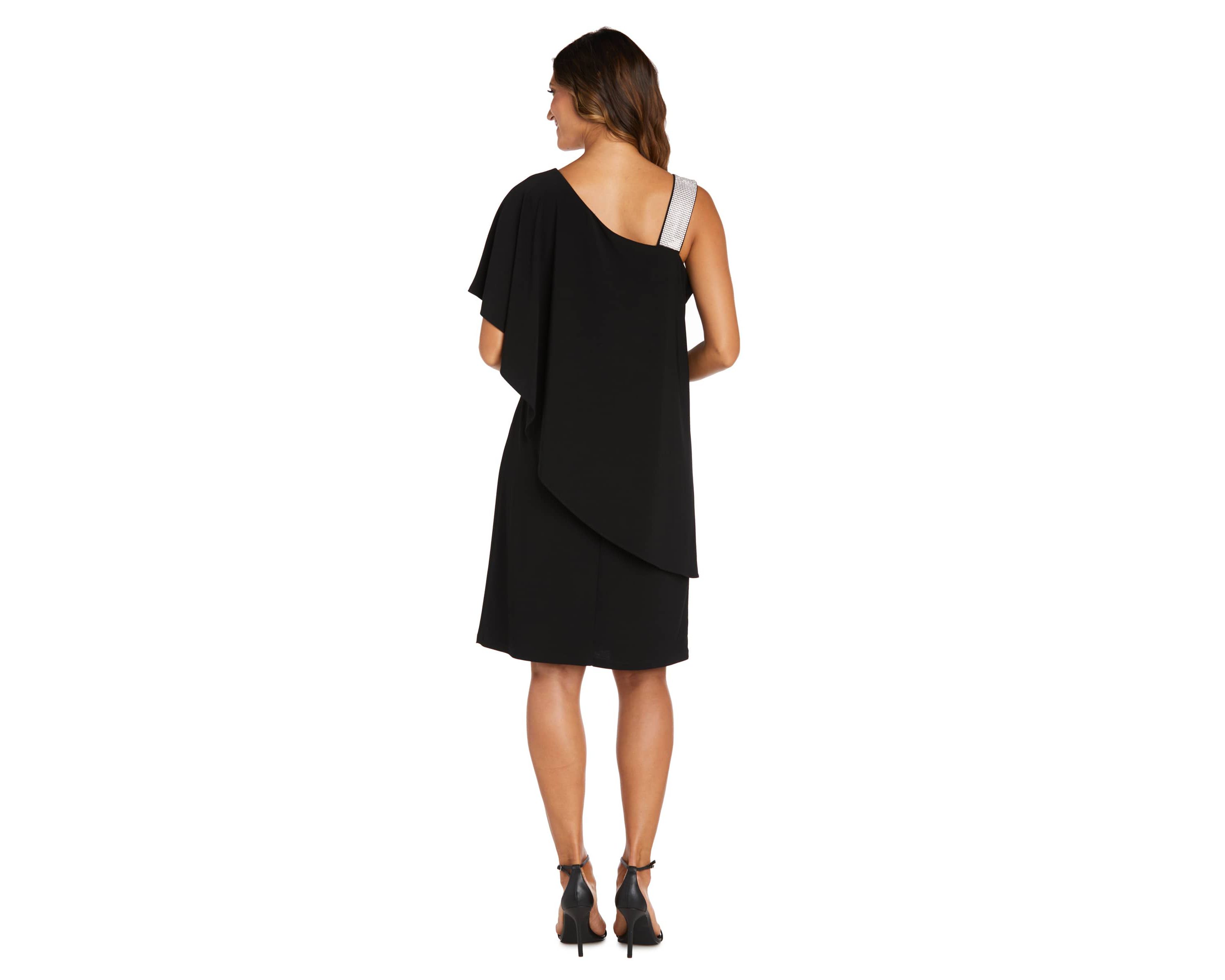 Womens Asymmetric Knee-Length Dress