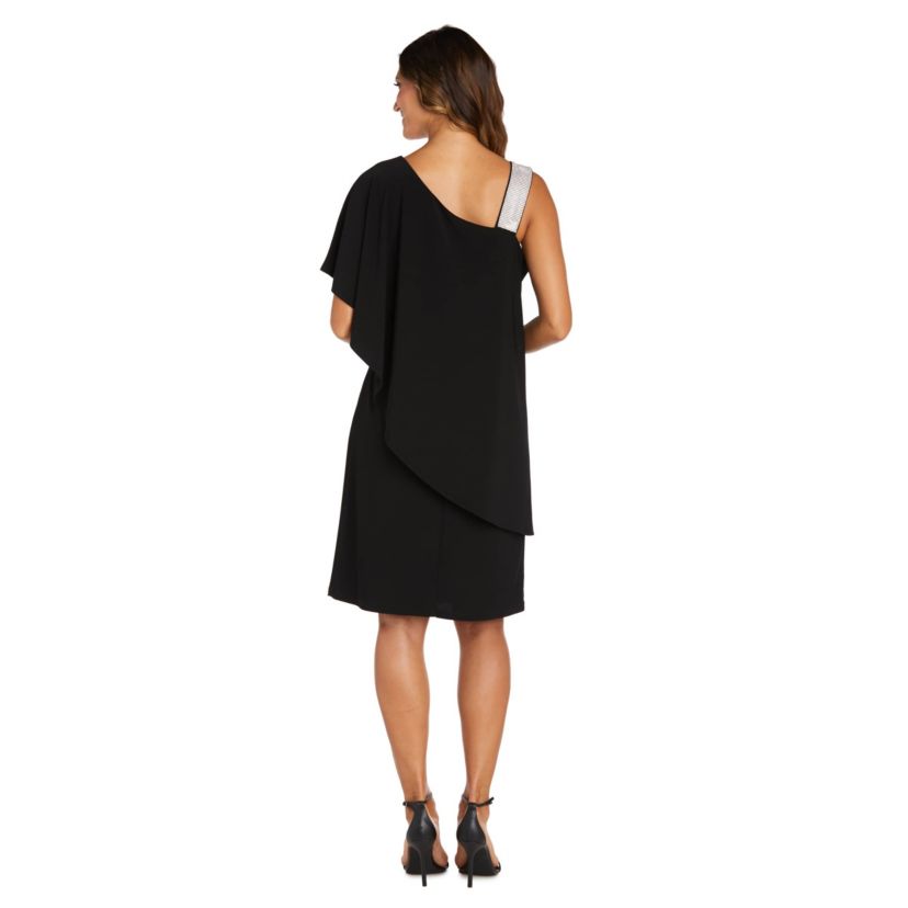 Womens Asymmetric Knee-Length Dress