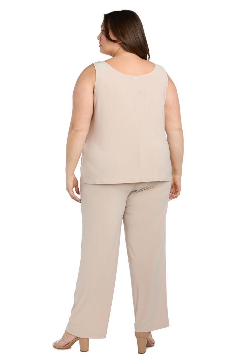Womens 3pc Pantsuit With a Threadwork And Beaded Pattern Jacket