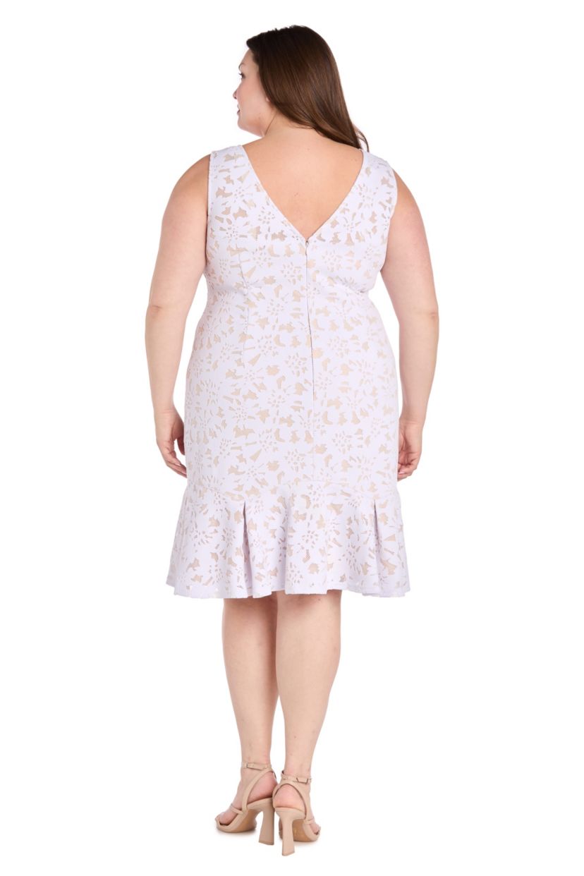 1Pc Laser Cut Out Flounce Dress