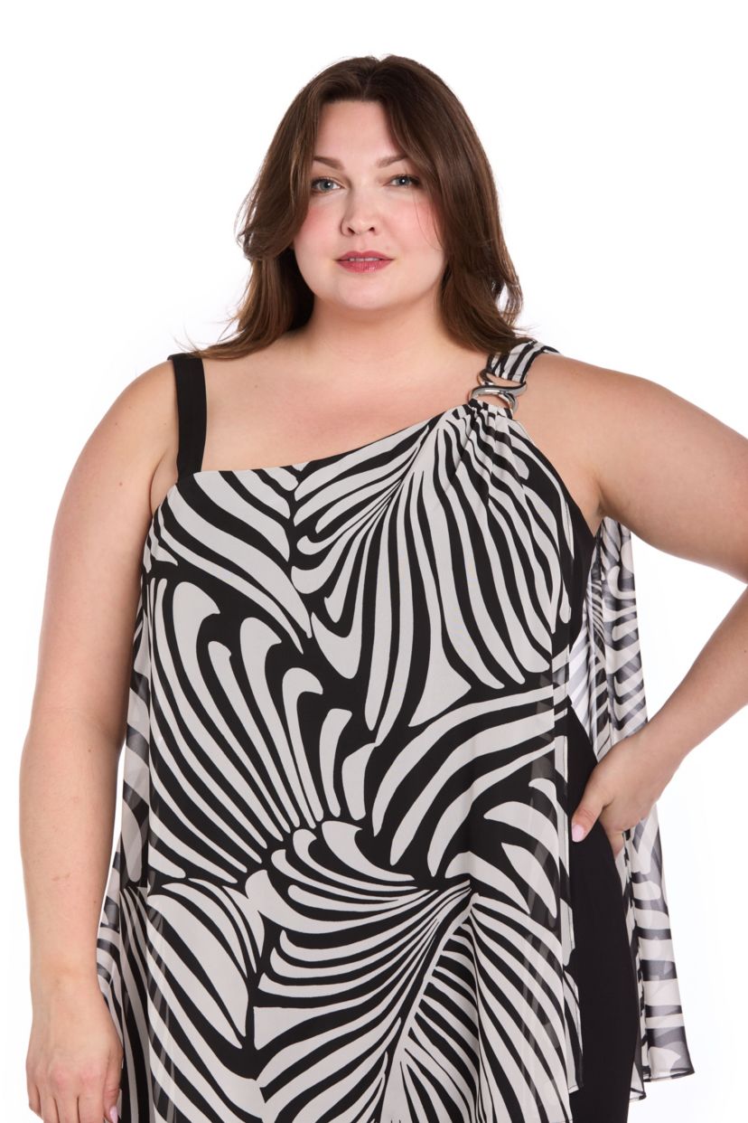 Womens 1Pc One Shoulder Printed Jumpsuit