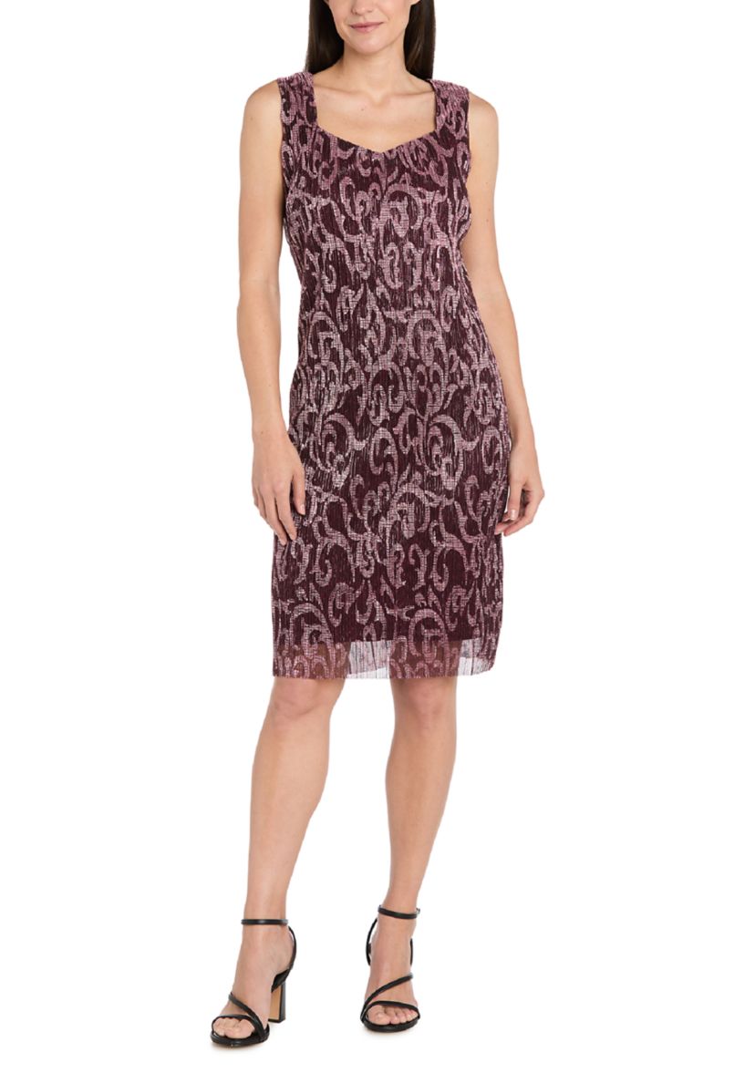 Womens Long Sleeve V-Neck Printed Chiffon Jacket Dress 