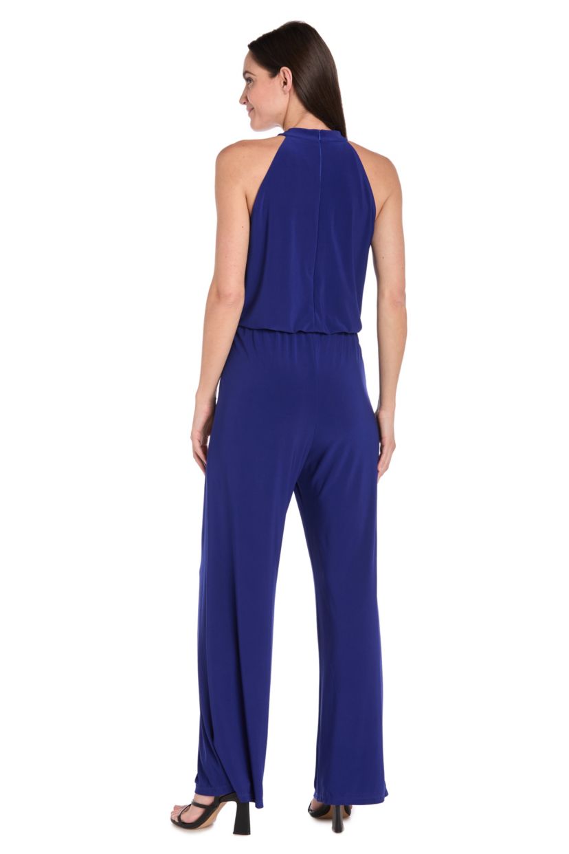 1Pc Cross Front Halter Jumpsuit