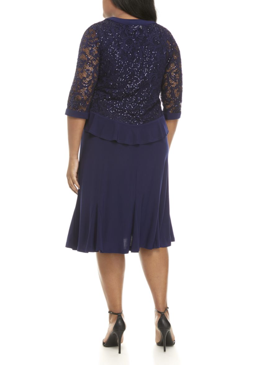 Plus Size Lace Jacket Dress