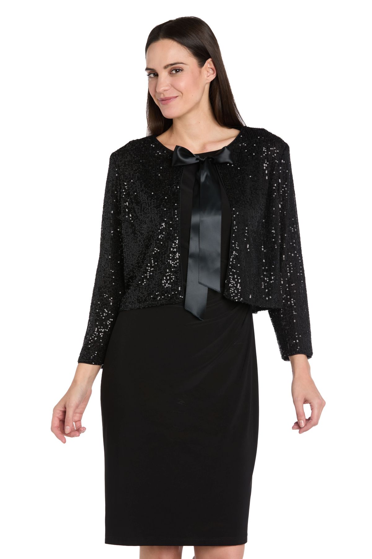 Sequin Jacket with Bow