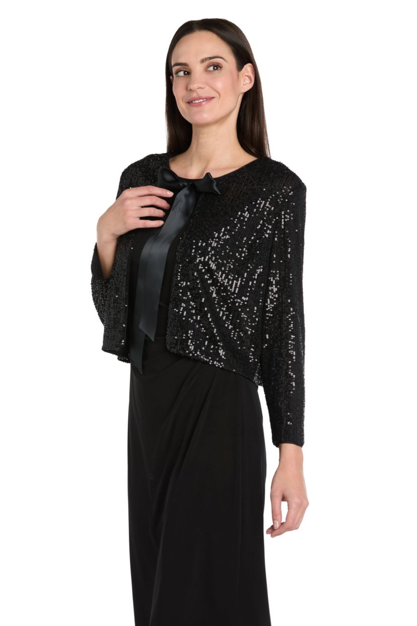 Sequin Jacket with Bow