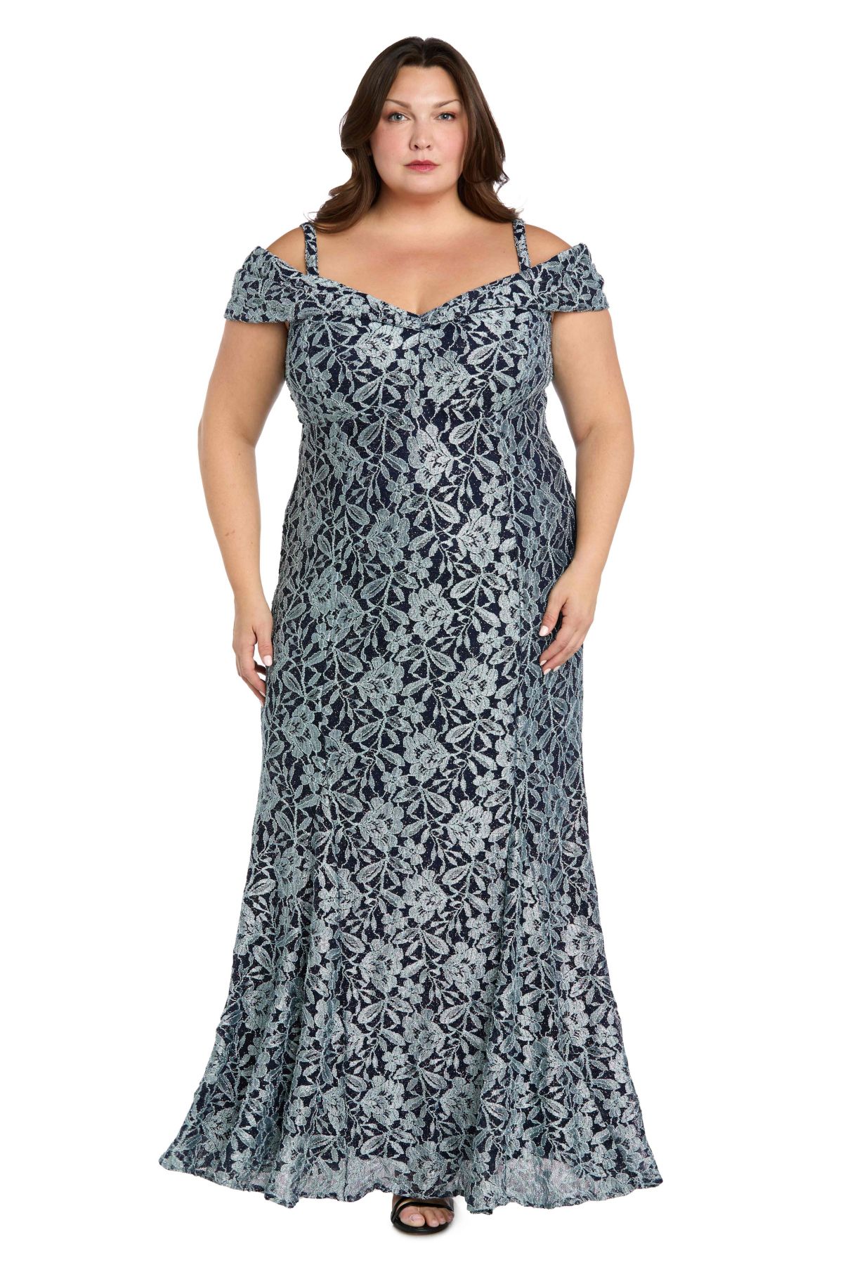 Glitter Lace Long Dress