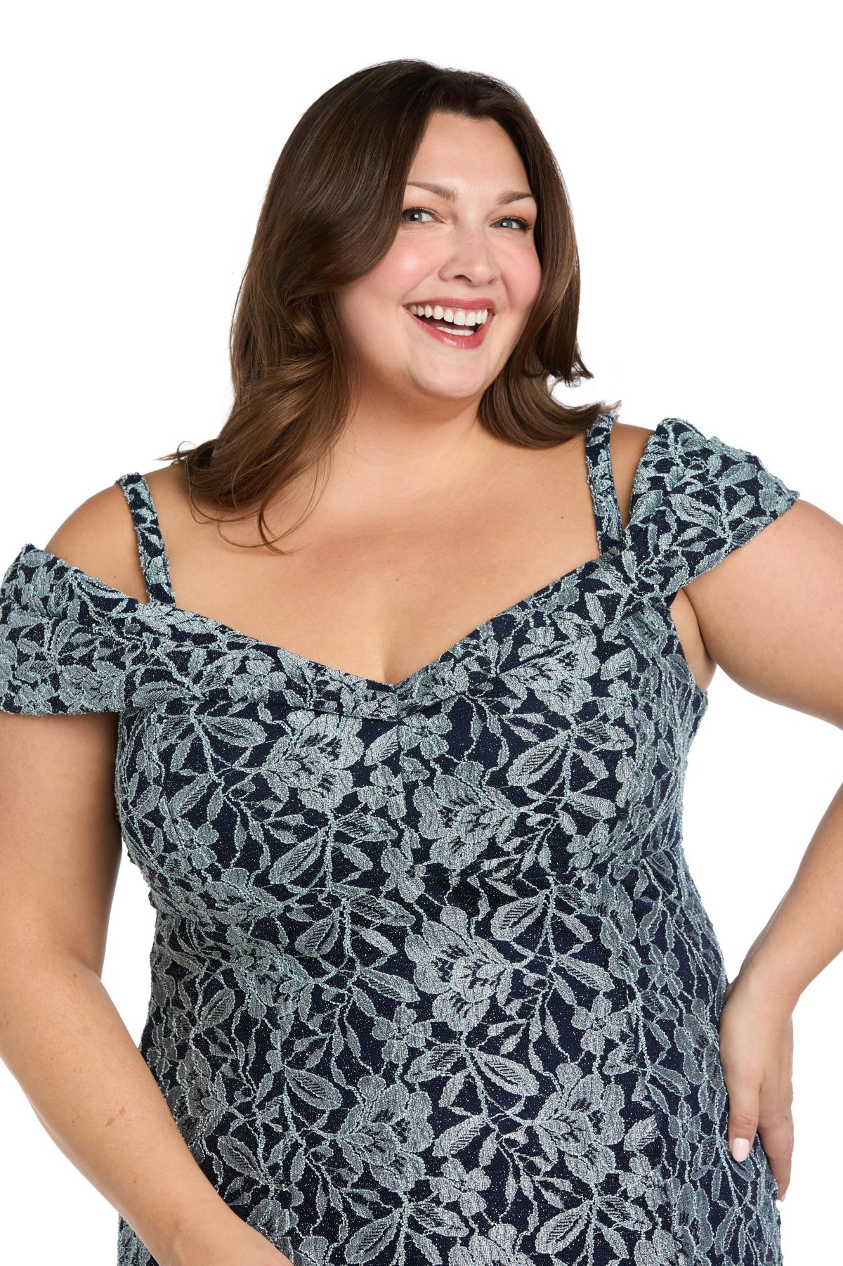 Glitter Lace Long Dress