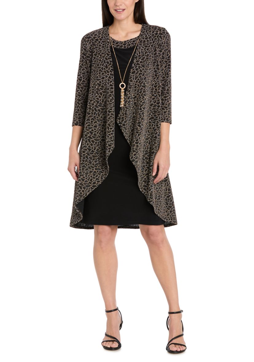 Womens 3/4 Sleeve Jacket Set