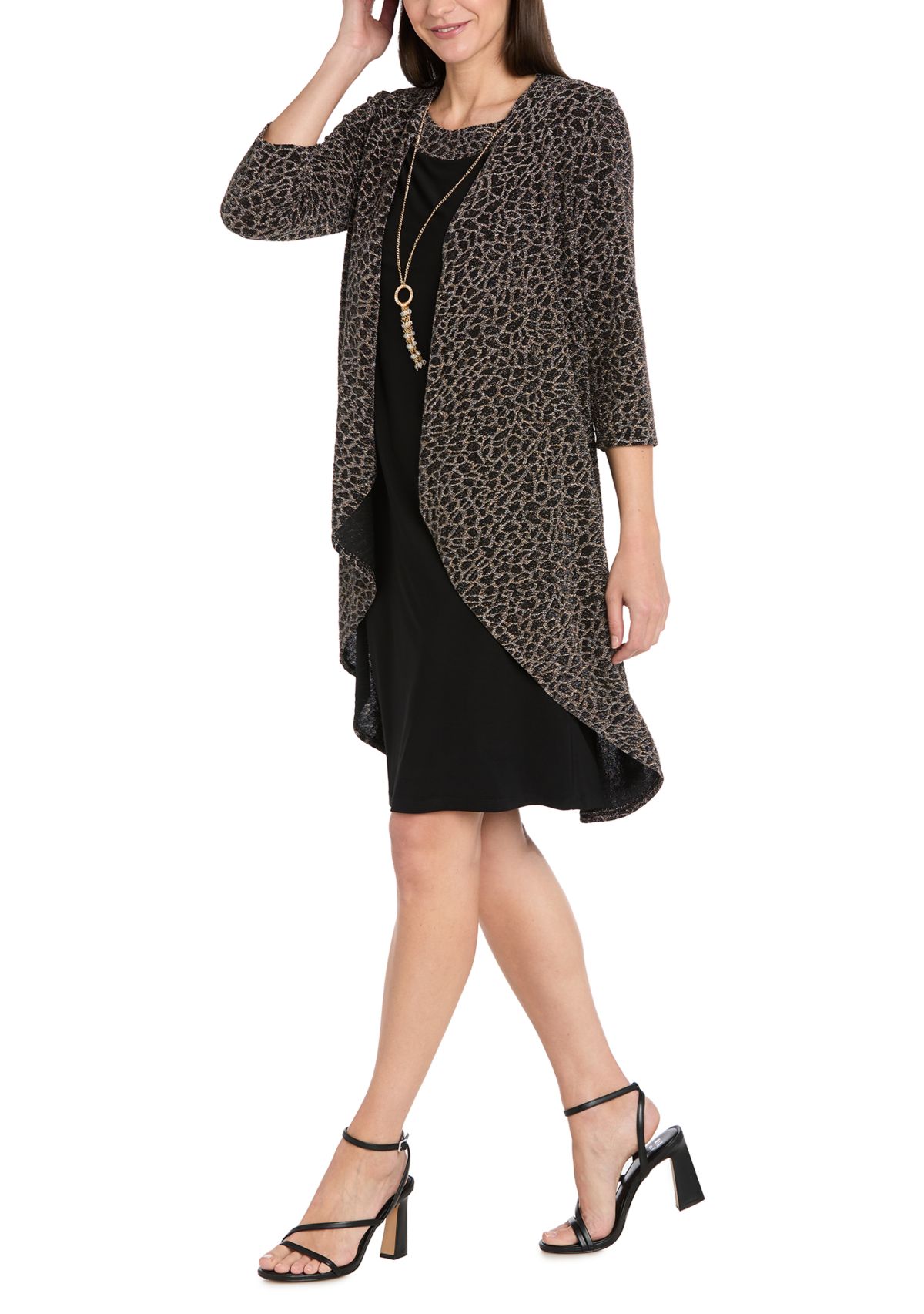 Womens 3/4 Sleeve Jacket Set