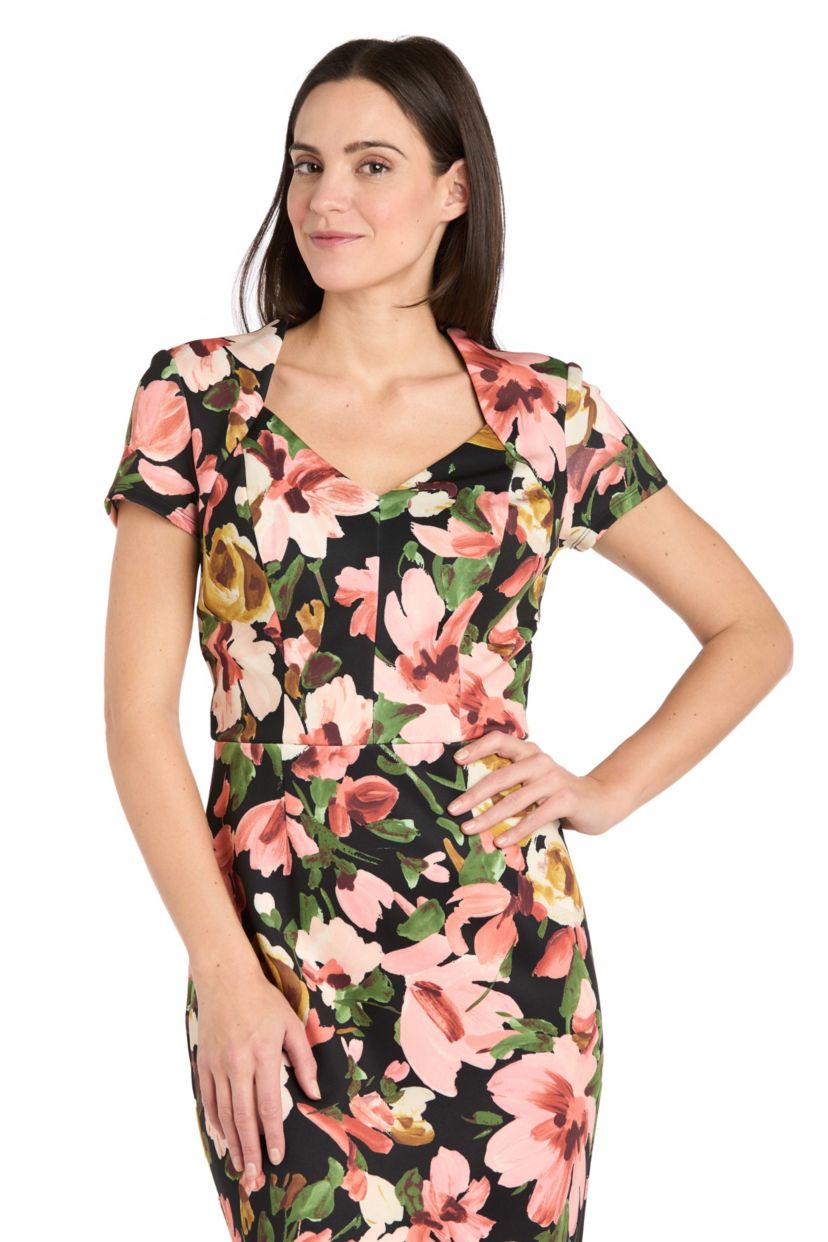Missy 1Pc Floral Printed Sheath Dress