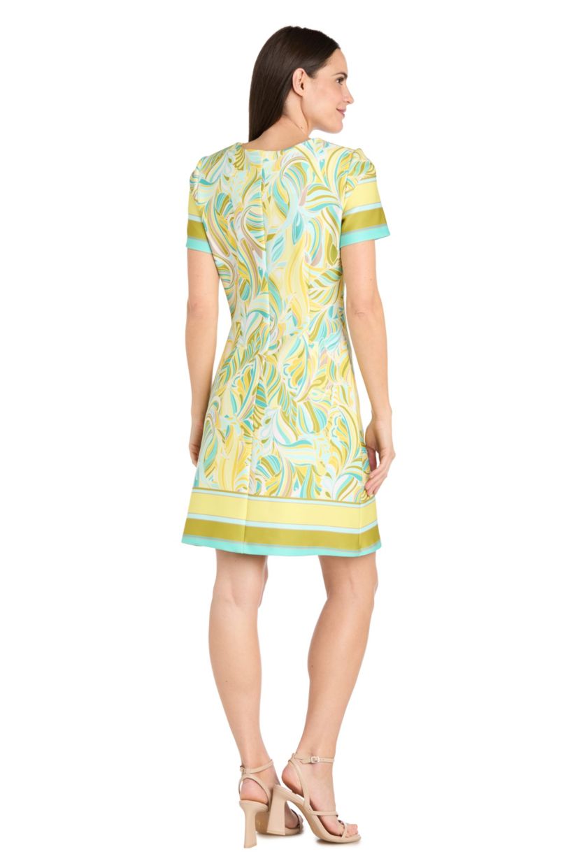 Missy 1Pc Short Sleeve Printed Sheath Dress