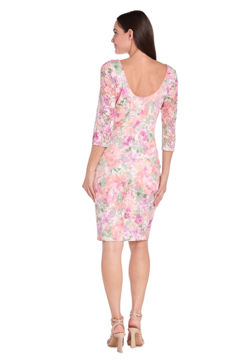 Missy 1Pc Printed Lace Sheath