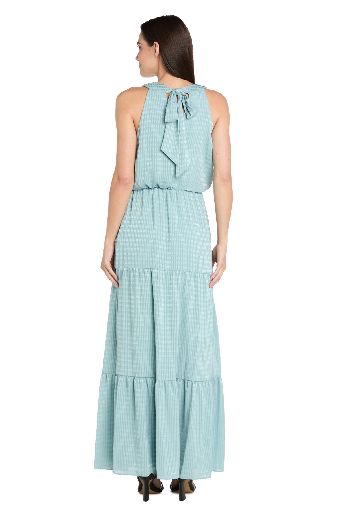Missy 1Pc Halter Maxi Dress with Tiered Skirt