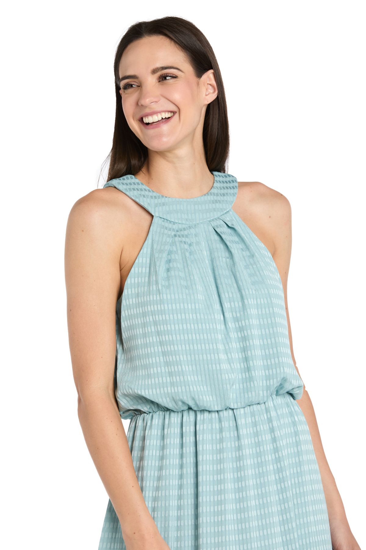 Missy 1Pc Halter Maxi Dress with Tiered Skirt