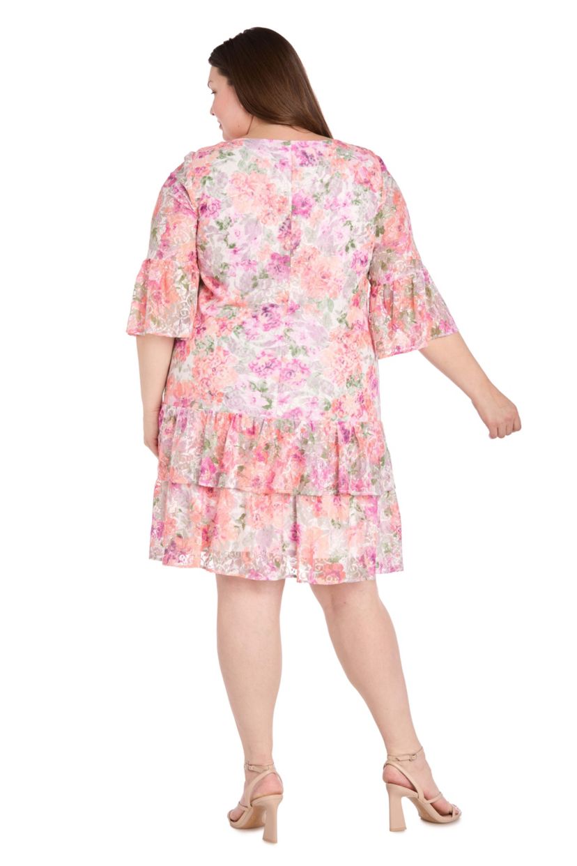 Womens 1Pc A- Line Tiered Hem Dress