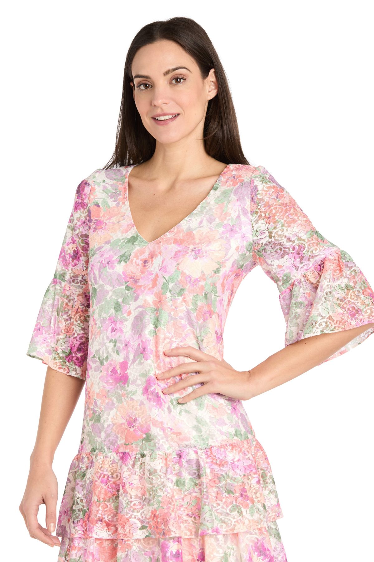 Missy 1Pc A- Line Tiered Hem Dress