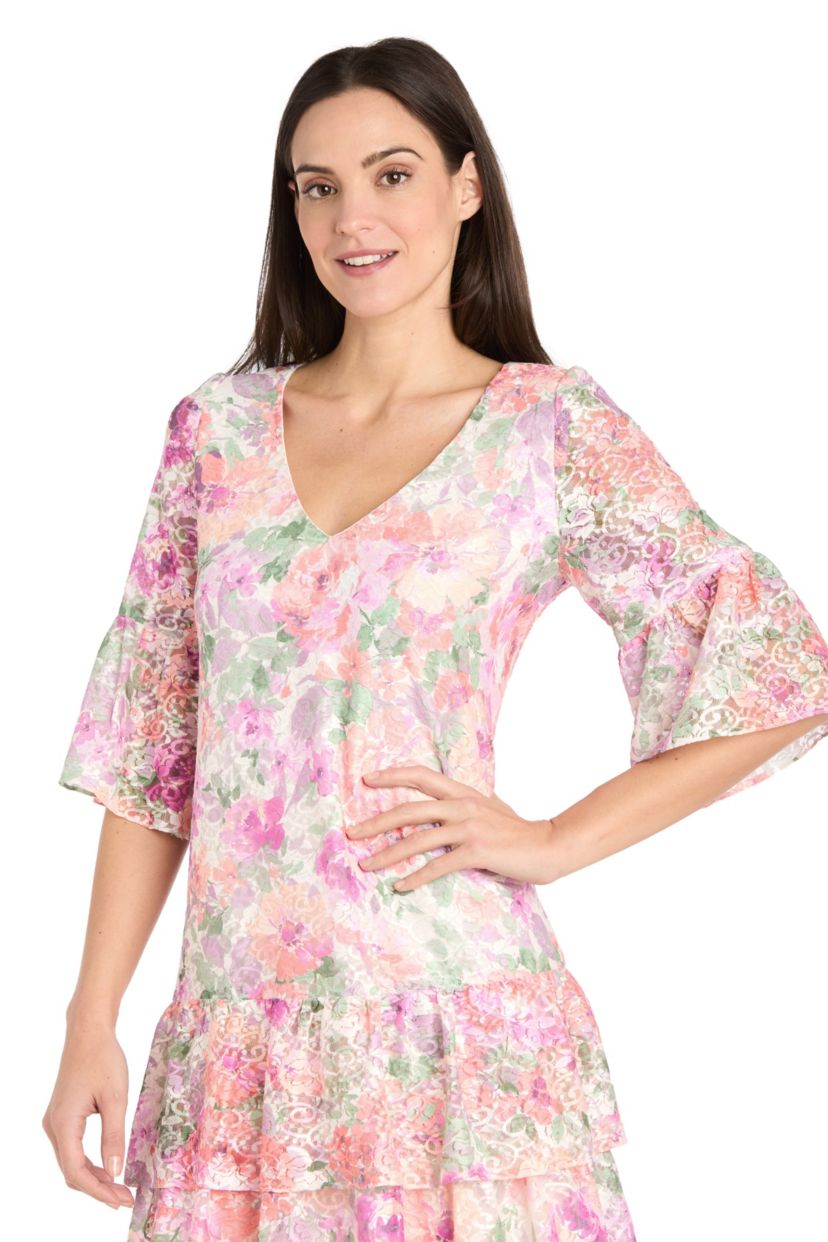 Missy 1Pc A- Line Tiered Hem Dress