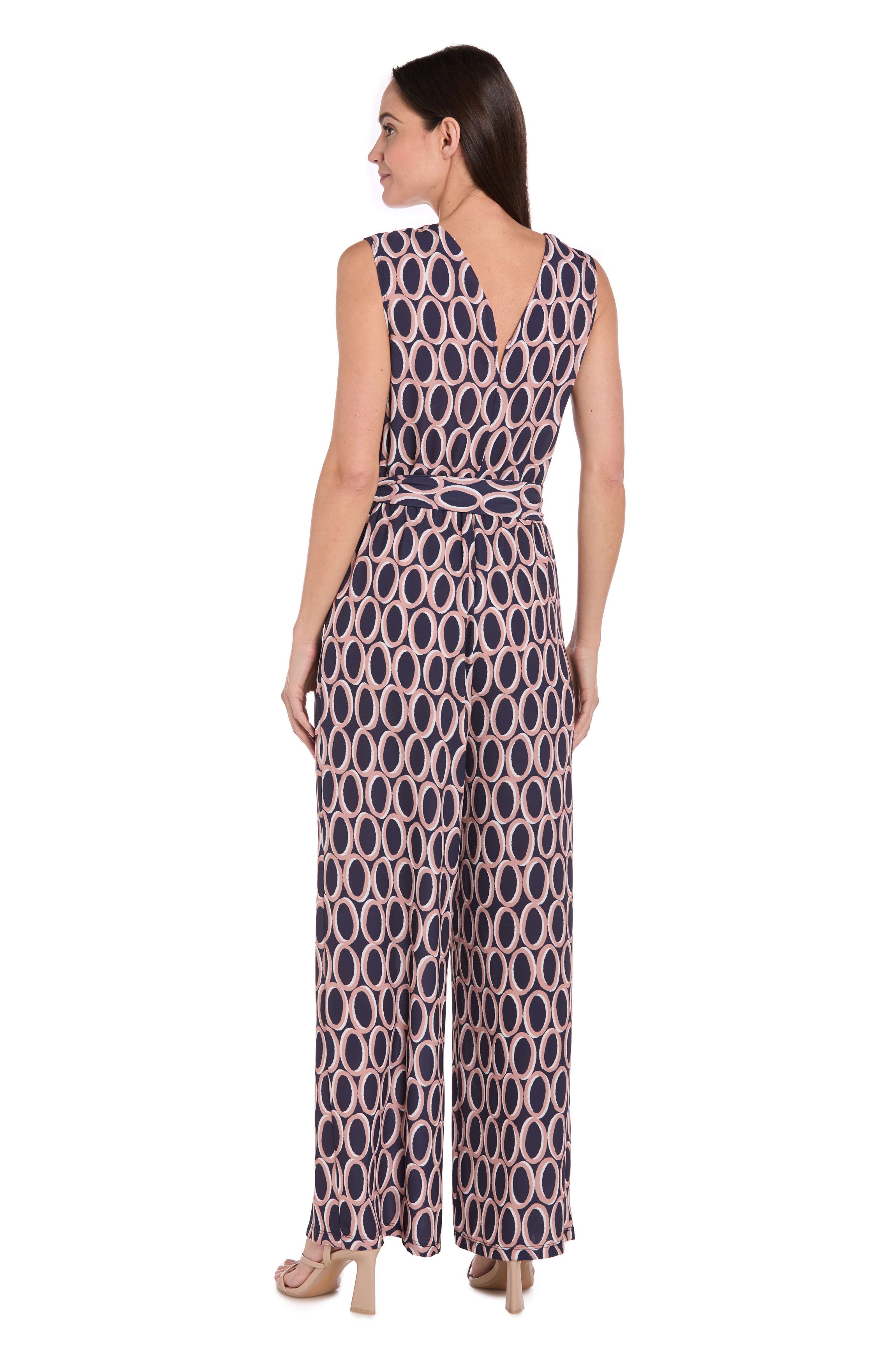 Missy 1Pc Printed Jumpsuit with Self Belt
