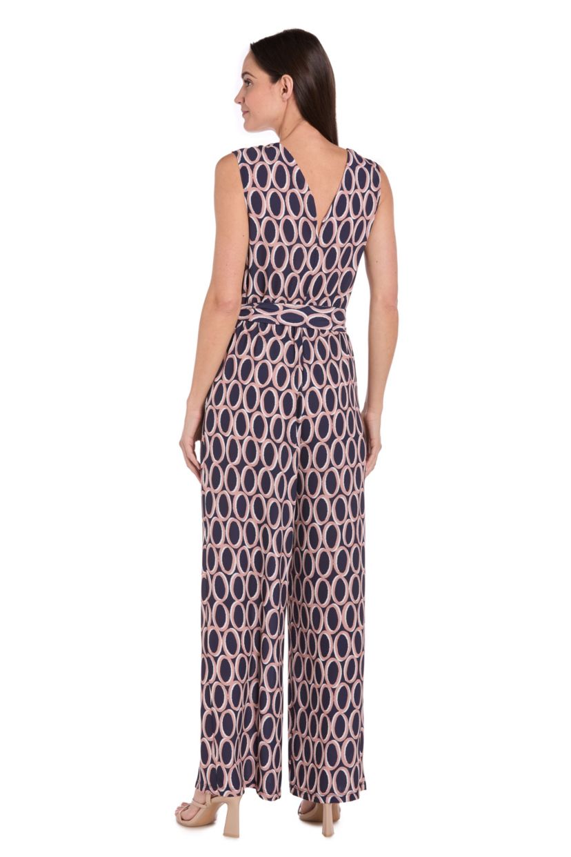 Missy 1Pc Printed Jumpsuit with Self Belt