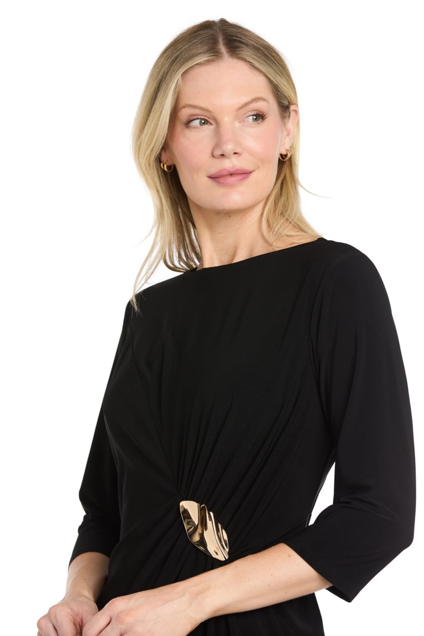 belk black cocktail dresses R & M Richards Dress w Side Detail length skirt for graceful seasonal transition Amoralle BLACK MAXI DRESS Select Pants Waists Size:34W