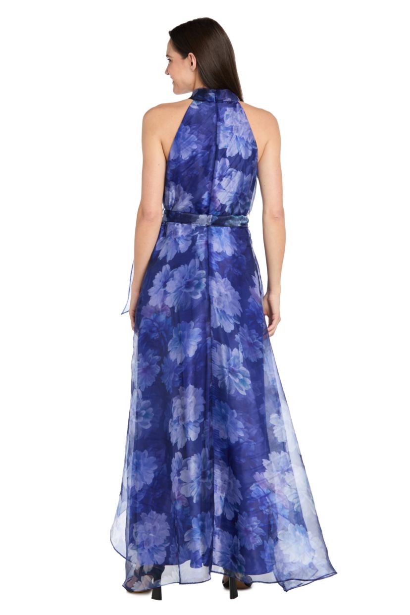 Printed Organza Hi-Lo Dress