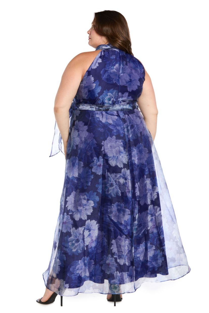 Printed Organza Hi-Lo Dress