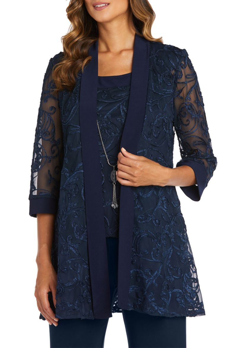 Soutache Jacket and Tank Pantsuit