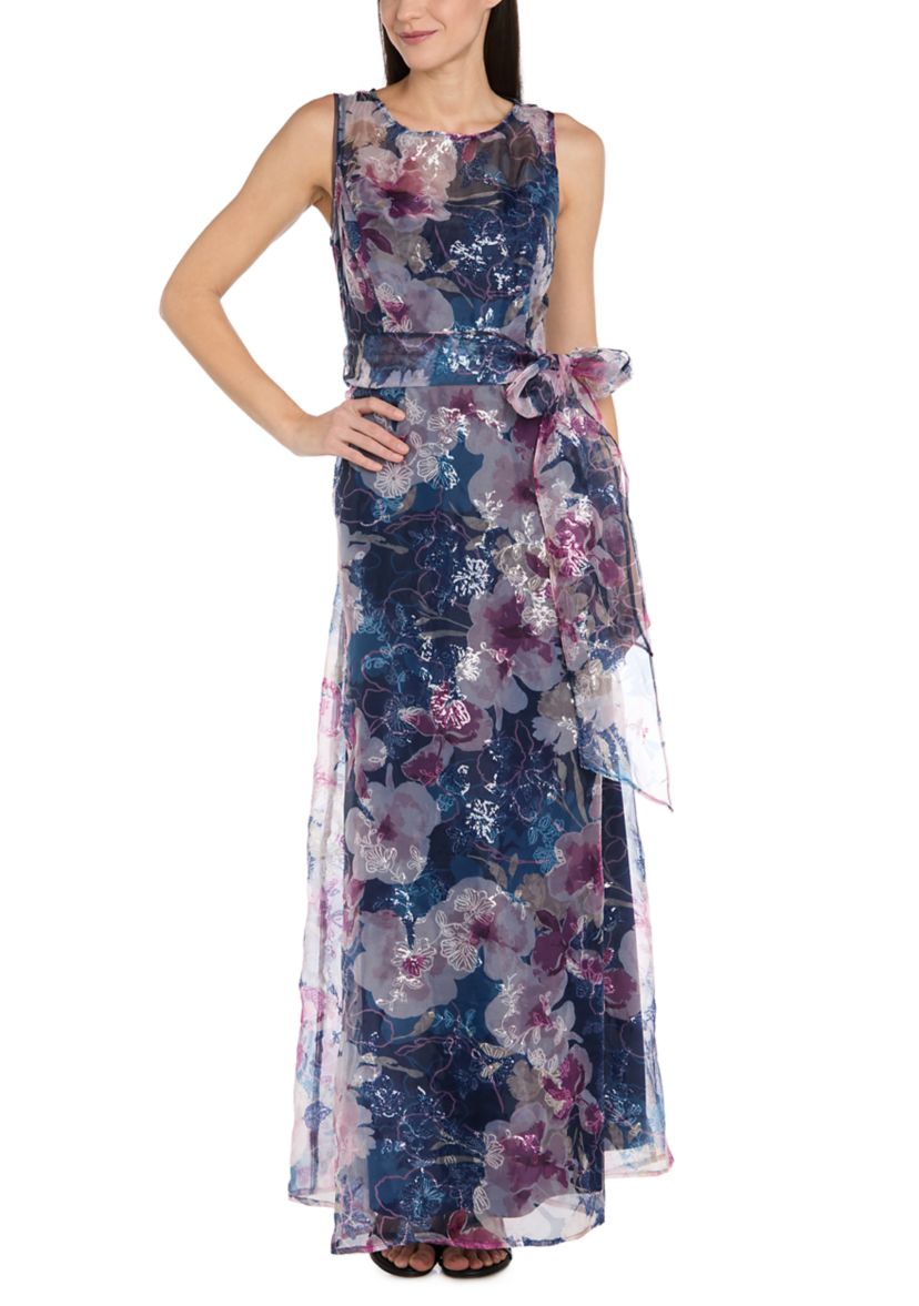 r and m richards evening dresses Vintage Ruched Bodice Silk Chiffon Cocktail Dress with Bias-Cut Flutte –  Very Breezy main image 1